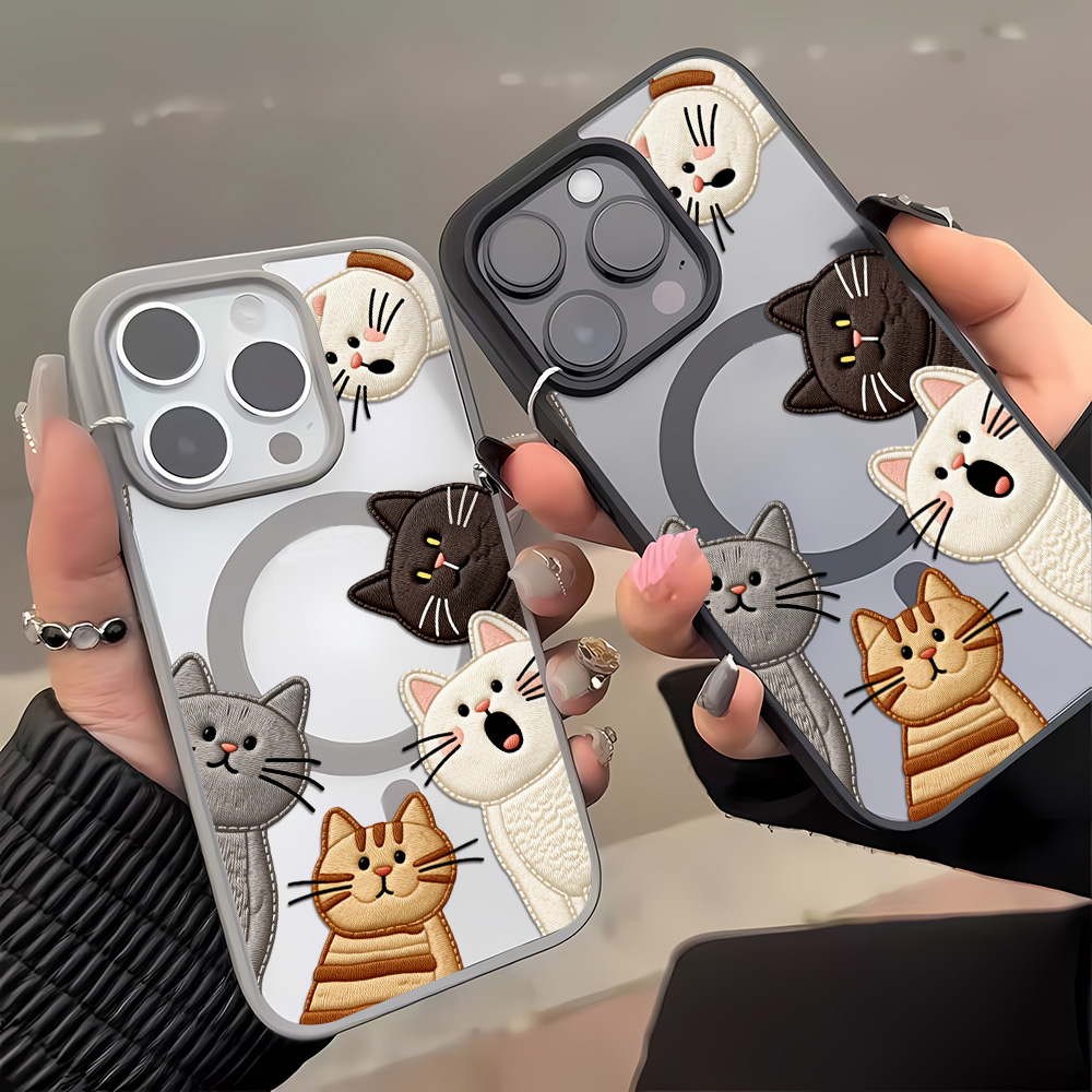 Cute Faux Embroidery Cat Phone - Apple Iphone 15 评论和价格